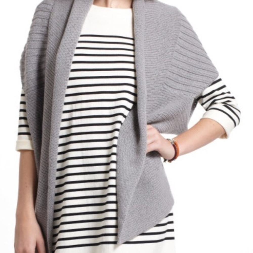 Anthropologie Angel of the North Lambswool Gray Sweater Vest